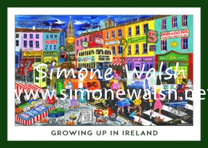 Growing Up in Ireland Tea Towel