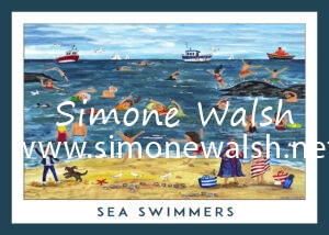 Sea Swimmers Tea Towel