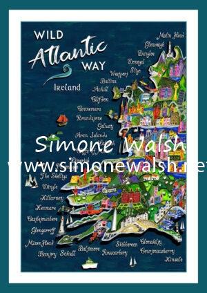 Wild Atlantic Way ~ Towns Tea Towel